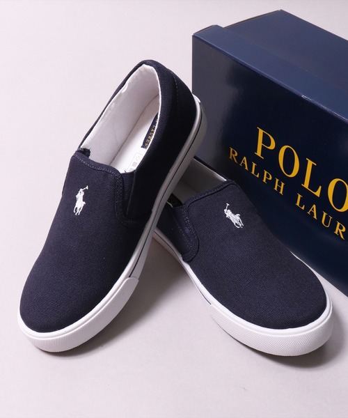 POLO RALPH LAUREN（ポロ ラルフ ローレン）の「【POLO Ralph Lauren】ワンポイント 刺繍 キャンバス スニーカー(CARVER TWIN GORE LITE)(RF102771/RF102772/RF102773)(EL)（スニーカー・レディース・ブラック×ホワイト/ホワイト×ネイビー/ネイビー×ホワイト・4h/4/5）」の3枚目の写真