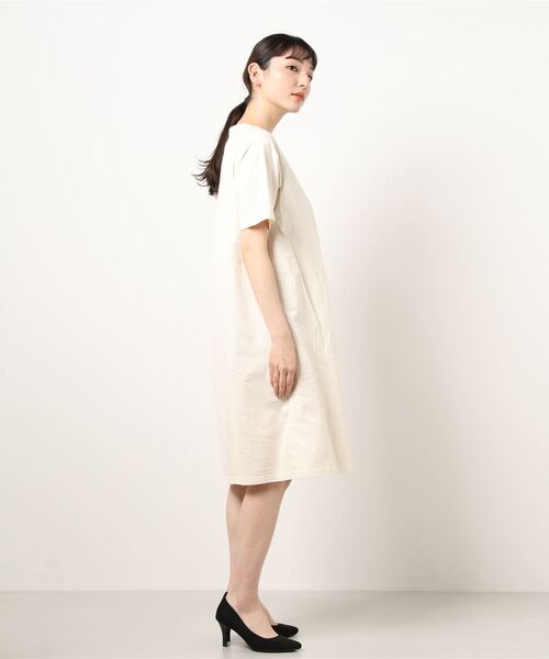 【セール】キッドブルー -ボタニカルコンパクト天竺 -5分袖ワンピース -KOQR321 -kidblue（ワンピース）｜KID BLUE（キッドブルー）