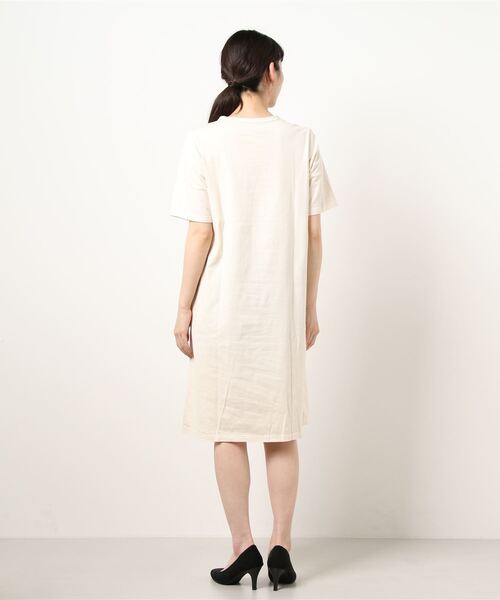 【セール】キッドブルー -ボタニカルコンパクト天竺 -5分袖ワンピース -KOQR321 -kidblue（ワンピース）｜KID BLUE（キッドブルー）