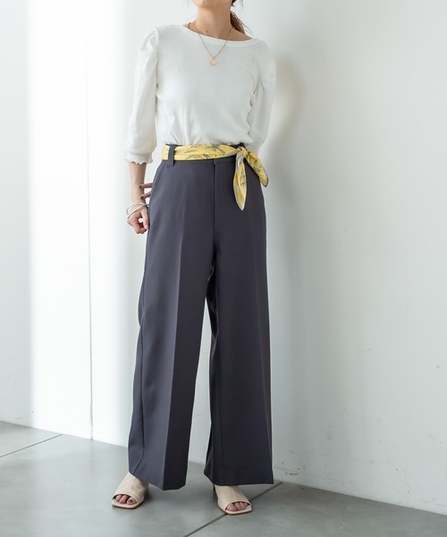 mystic（ミスティック）の「センタープレスワイドパンツ