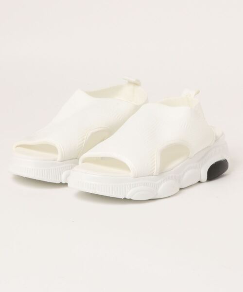 STYLEBLOCK（スタイルブロック）の「メッシュ厚底スポーツサンダル（サンダル・レディース・ホワイト/ブラック/ベージュ・38/39/35/37/40/36）」の6枚目の写真