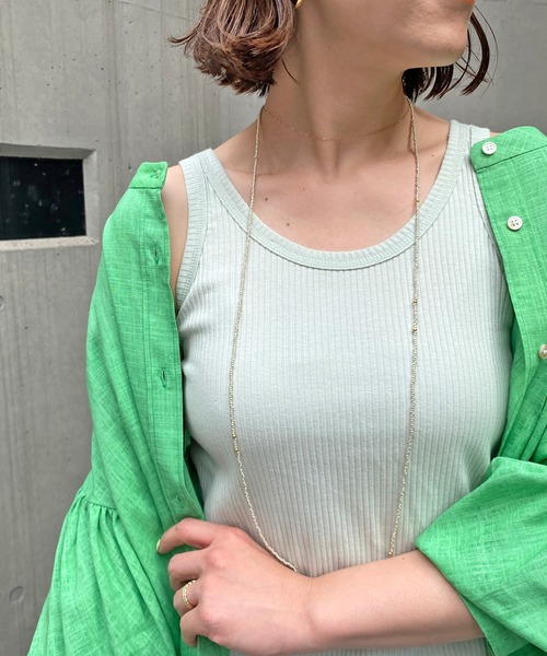 Omekashi(オメカシ)の「アメスリタンクトップ(タンクトップ・レディース・ミント/オフホワイト/ブラック・ONE SIZE)」の3枚目の写真