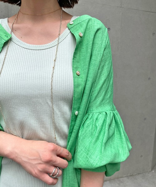 Omekashi(オメカシ)の「アメスリタンクトップ(タンクトップ・レディース・ミント/オフホワイト/ブラック・ONE SIZE)」の5枚目の写真