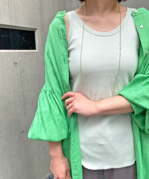 Omekashi(オメカシ)の「アメスリタンクトップ(タンクトップ・レディース・ミント/オフホワイト/ブラック・ONE SIZE)」の15枚目の写真