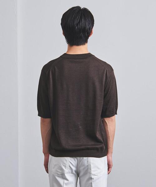 UNITED ARROWS（ユナイテッドアローズ）の「＜UNITED ARROWS＞ ラミー/ポリエステル ニット Tシャツ（ニット/セーター・メンズ・ダークブラウン/ダークグレー/オリーブ・SMALL/MEDIUM/LARGE/X-LARGE）」の6枚目の写真