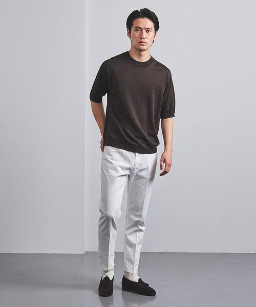 UNITED ARROWS（ユナイテッドアローズ）の「＜UNITED ARROWS＞ ラミー/ポリエステル ニット Tシャツ（ニット/セーター・メンズ・ダークブラウン/ダークグレー/オリーブ・SMALL/MEDIUM/LARGE/X-LARGE）」の7枚目の写真
