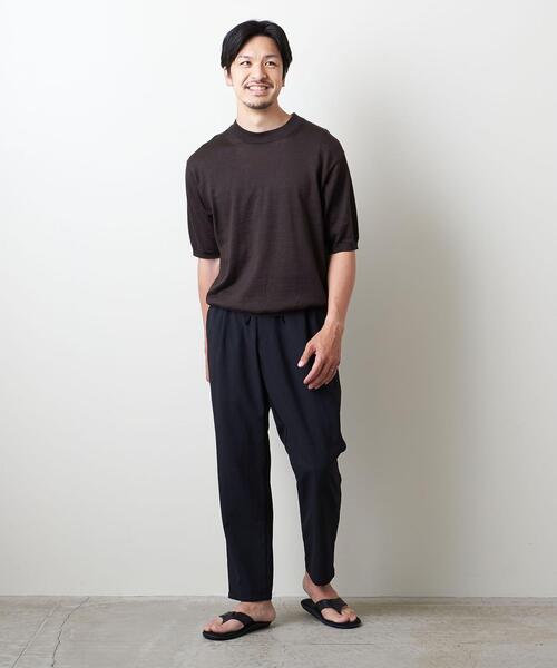 UNITED ARROWS（ユナイテッドアローズ）の「＜UNITED ARROWS＞ ラミー/ポリエステル ニット Tシャツ（ニット/セーター・メンズ・ダークブラウン/ダークグレー/オリーブ・SMALL/MEDIUM/LARGE/X-LARGE）」の8枚目の写真
