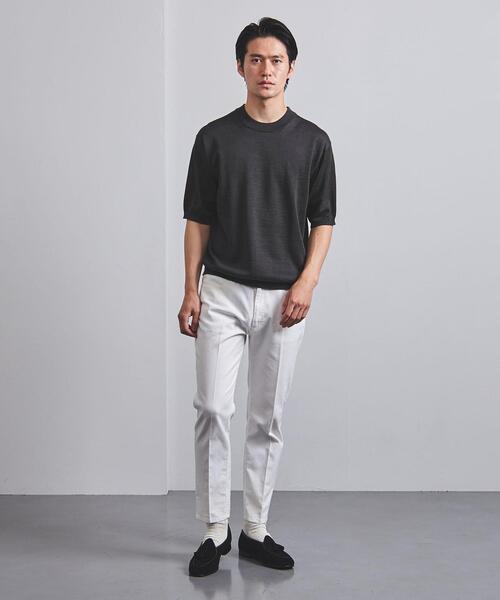UNITED ARROWS（ユナイテッドアローズ）の「＜UNITED ARROWS＞ ラミー/ポリエステル ニット Tシャツ（ニット/セーター・メンズ・ダークブラウン/ダークグレー/オリーブ・SMALL/MEDIUM/LARGE/X-LARGE）」の9枚目の写真