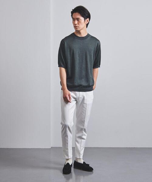 UNITED ARROWS（ユナイテッドアローズ）の「＜UNITED ARROWS＞ ラミー/ポリエステル ニット Tシャツ（ニット/セーター・メンズ・ダークブラウン/ダークグレー/オリーブ・SMALL/MEDIUM/LARGE/X-LARGE）」の10枚目の写真