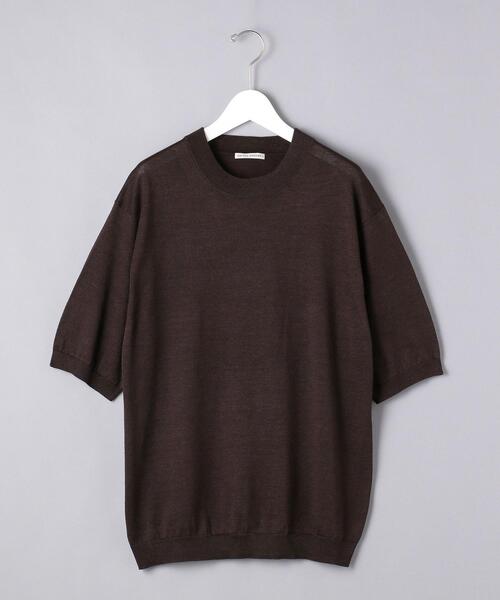 UNITED ARROWS（ユナイテッドアローズ）の「＜UNITED ARROWS＞ ラミー/ポリエステル ニット Tシャツ（ニット/セーター・メンズ・ダークブラウン/ダークグレー/オリーブ・SMALL/MEDIUM/LARGE/X-LARGE）」の11枚目の写真