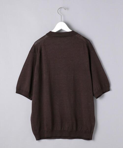 UNITED ARROWS（ユナイテッドアローズ）の「＜UNITED ARROWS＞ ラミー/ポリエステル ニット Tシャツ（ニット/セーター・メンズ・ダークブラウン/ダークグレー/オリーブ・SMALL/MEDIUM/LARGE/X-LARGE）」の12枚目の写真