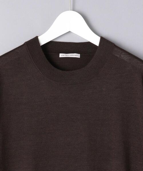 UNITED ARROWS（ユナイテッドアローズ）の「＜UNITED ARROWS＞ ラミー/ポリエステル ニット Tシャツ（ニット/セーター・メンズ・ダークブラウン/ダークグレー/オリーブ・SMALL/MEDIUM/LARGE/X-LARGE）」の16枚目の写真