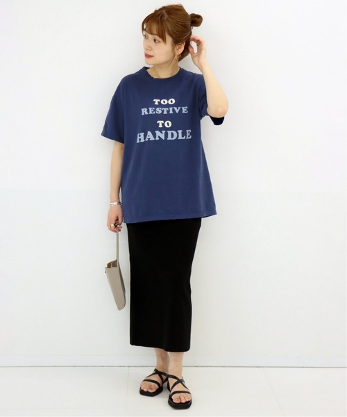 JOURNAL STANDARD（ジャーナルスタンダード）の「【Odub/オーダブ】too restive to handle Tシャツ◆（Tシャツ/カットソー・レディース・ナチュラル/ネイビー/ブラック・FREE）」の8枚目の写真
