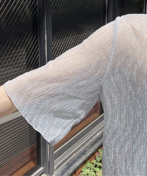 tiptop(ティップトップ)の「【2024SS新色登場】クリンクルシアー5分袖ブラウス×キャミセット(シャツ/ブラウス・レディース・ブラック/オフホワイト/ブルー/ライトグリーン/アイボリー/ホワイト系その他/A/B/グリーン/C/ブラック系その他/グレー系その他・FREE)」の21枚目の写真