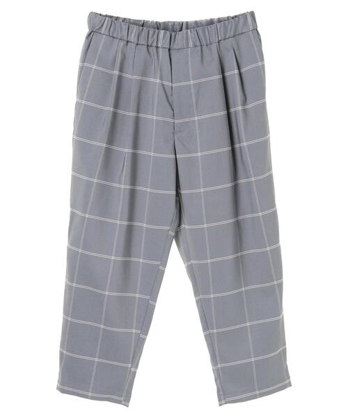 CRAFT STANDARD BOUTIQUE（クラフトスタンダードブティック）の「ストレッチPE2タックイージーパンツ　＊（その他パンツ・メンズ・チャコールグレー/チェック/ブルー系その他5・LL/M/L）」の9枚目の写真