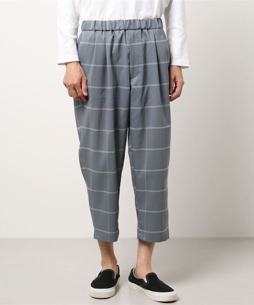 CRAFT STANDARD BOUTIQUE（クラフトスタンダードブティック）の「ストレッチPE2タックイージーパンツ　＊（その他パンツ・メンズ・チャコールグレー/チェック/ブルー系その他5・LL/M/L）」の6枚目の写真