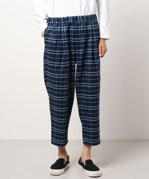 CRAFT STANDARD BOUTIQUE（クラフトスタンダードブティック）の「ストレッチPE2タックイージーパンツ　＊（その他パンツ・メンズ・チャコールグレー/チェック/ブルー系その他5・LL/M/L）」の7枚目の写真