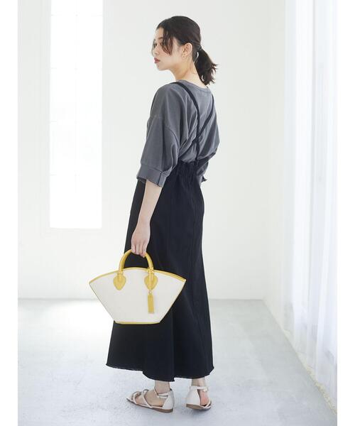 Green　Parks（グリーンパークス）の「加工ロゴTシャツ＊（Tシャツ/カットソー・レディース・ライトベージュ/パープル/チャコールグレー・FREE）」の18枚目の写真