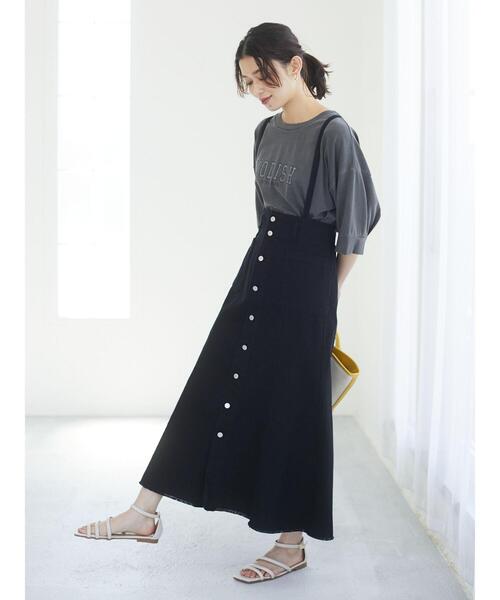 Green　Parks（グリーンパークス）の「加工ロゴTシャツ＊（Tシャツ/カットソー・レディース・ライトベージュ/パープル/チャコールグレー・FREE）」の19枚目の写真