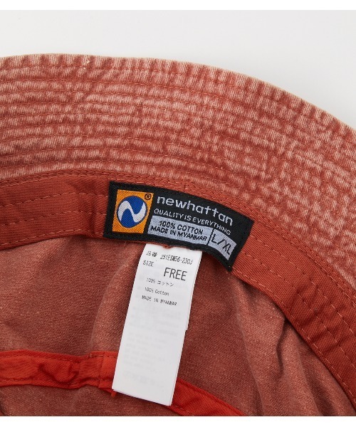 AZUL by moussy(アズールバイマウジー)の「NEWHATTAN×AZUL PIGMENT HAT/NEWHATTAN×AZULピグメントハット(ハット・メンズ・ネイビー/オフホワイト/オレンジ・FREE)」の14枚目の写真