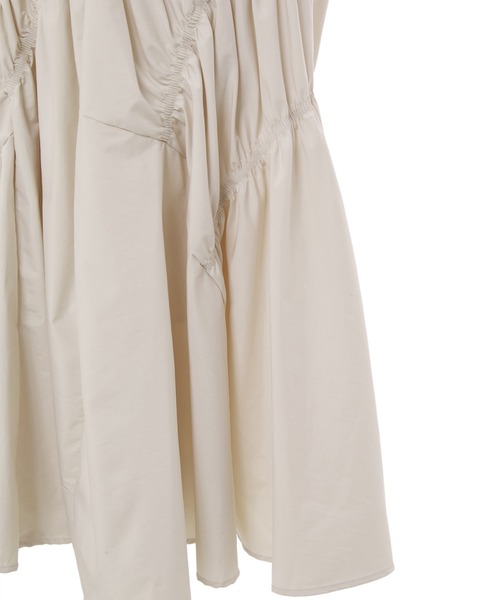 fifth calin(フィフスカラン)の「ランダムギャザーデザインスカート(スカート・レディース・ベージュ/ブルー系・MEDIUM)」の8枚目の写真