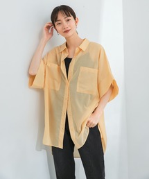 KBF | デザインスリーブシアーシャツ(シャツ/ブラウス)