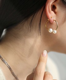 パールデザインピアス
