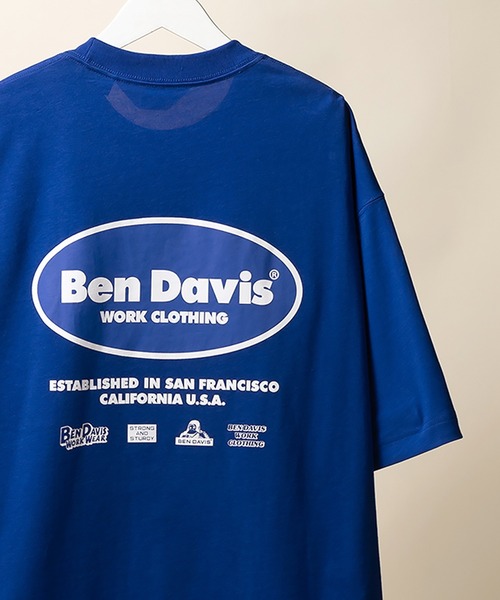 BEN DAVIS（ベンデイビス）の「【BENDAVIS／ベンデイビス】BEN MARKETING LOGO EXTRA SMOOTH　半袖Tシャツ（Tシャツ/カットソー・メンズ・ホワイト/ブラック/ブルー・M/L/XL）」の3枚目の写真
