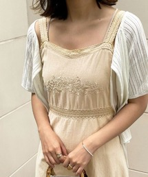 apres jour clair | 【apres jour clair】刺繍キャミワンピース【ZOZOTOWN限定アイテム】(ワンピース)