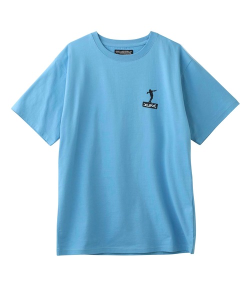 X-girl（エックスガール）の「X-girl × JIMMY’Z PYTHON S/S TEE（Tシャツ/カットソー・レディース・ライトブルー/ホワイト・L/M/XL/S）」の9枚目の写真