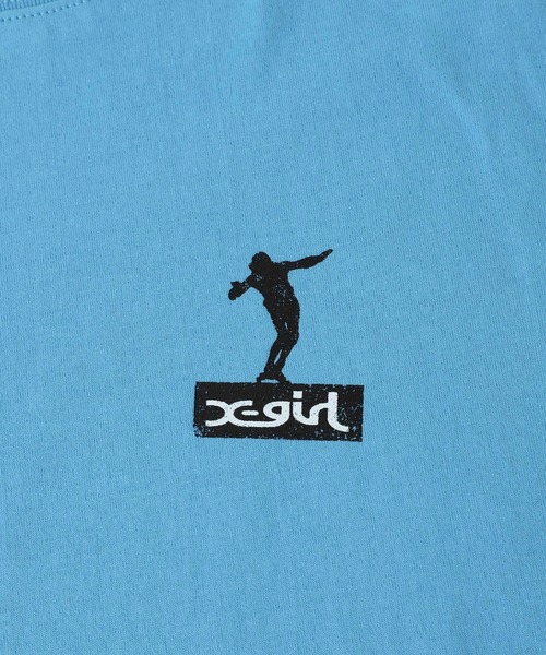 X-girl（エックスガール）の「X-girl × JIMMY’Z PYTHON S/S TEE（Tシャツ/カットソー・レディース・ライトブルー/ホワイト・L/M/XL/S）」の16枚目の写真