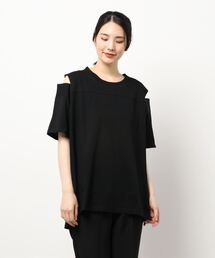 earth music&ecology | ルーズシルエット肩スリットTシャツ ＊(Tシャツ/カットソー)