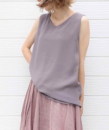 Q | シアーノースリブラウス(シャツ/ブラウス)