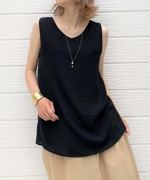 Q | シアーノースリブラウス(シャツ/ブラウス)