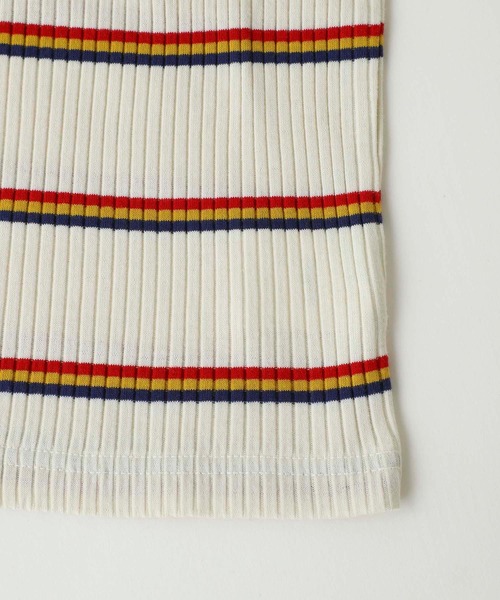 X-girl（エックスガール）の「MULTI STRIPE CAMISOLE（キャミソール・レディース・ホワイト/ライトグリーン/ブラック・M/S）」の13枚目の写真