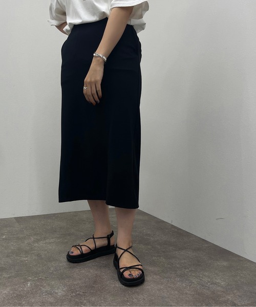 apres jour mignon（アプレジュールミニョン）の「ポンチナロースカート 【ZOZOTOWN限定アイテム】（スカート・レディース・グリーン/杢グレー/ブラック/ブルー・X-LARGE/フリー）」の2枚目の写真