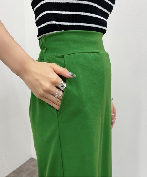 apres jour mignon（アプレジュールミニョン）の「ポンチナロースカート 【ZOZOTOWN限定アイテム】（スカート・レディース・グリーン/杢グレー/ブラック/ブルー・X-LARGE/フリー）」の5枚目の写真