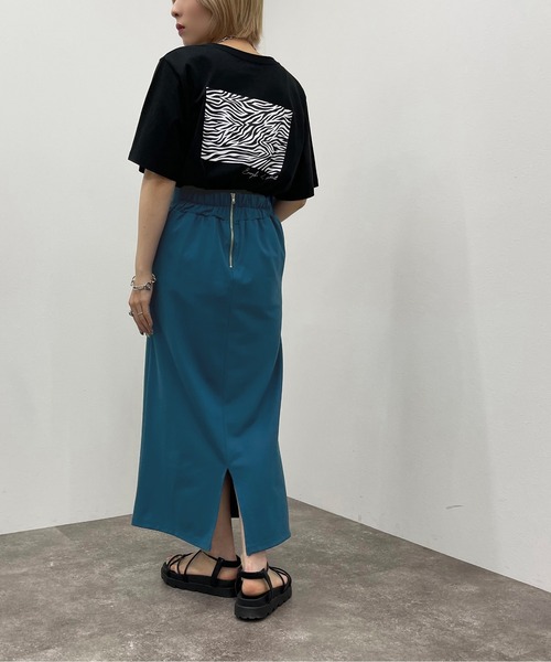 apres jour mignon（アプレジュールミニョン）の「ポンチナロースカート 【ZOZOTOWN限定アイテム】（スカート・レディース・グリーン/杢グレー/ブラック/ブルー・X-LARGE/フリー）」の13枚目の写真