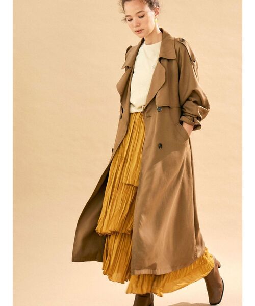 Ungrid（アングリッド）の「レイヤードシフォンデザインスカート（スカート・レディース・オフホワイト/マスタード・FREE）」の6枚目の写真