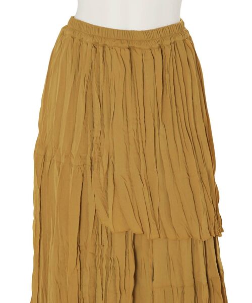 Ungrid（アングリッド）の「レイヤードシフォンデザインスカート（スカート・レディース・オフホワイト/マスタード・FREE）」の5枚目の写真