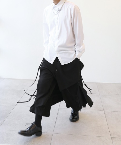 minsobi（ミンソビ）の「マルチストラップワイドパンツ　レイヤードイージーパンツ　ルーズシルエットロングパンツ（その他パンツ・メンズ・ブラック・FREE）」の16枚目の写真