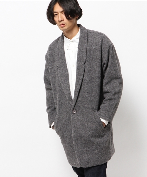 WHO'S WHO gallery（フーズフーギャラリー）の「【期間限定セール】POPスライバーチェスタコクーン（チェスターコート・メンズ・ネイビー/グレー/ブラック/アイボリー・MEDIUM/LARGE）」の3枚目の写真