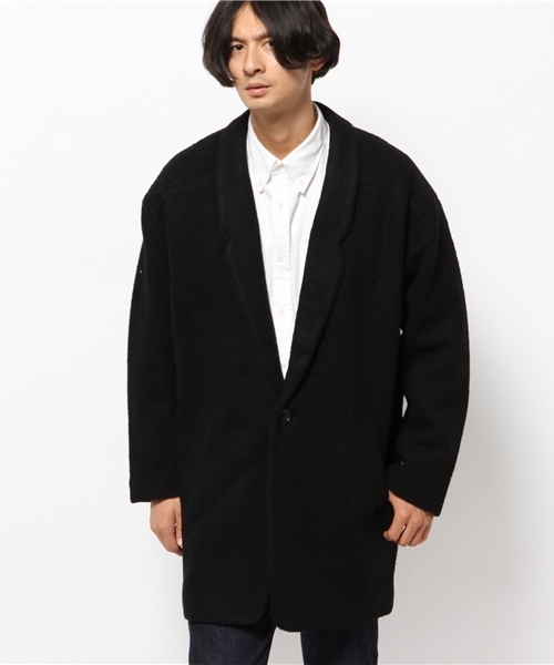 WHO'S WHO gallery（フーズフーギャラリー）の「【期間限定セール】POPスライバーチェスタコクーン（チェスターコート・メンズ・ネイビー/グレー/ブラック/アイボリー・MEDIUM/LARGE）」の2枚目の写真