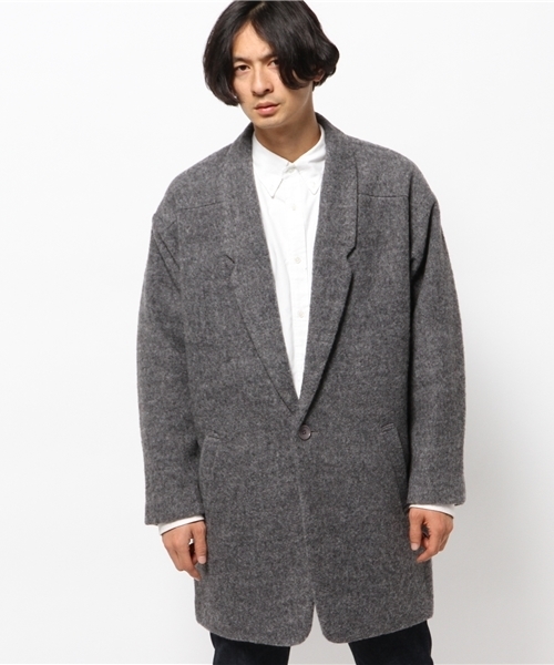 WHO'S WHO gallery（フーズフーギャラリー）の「【期間限定セール】POPスライバーチェスタコクーン（チェスターコート・メンズ・ネイビー/グレー/ブラック/アイボリー・MEDIUM/LARGE）」の9枚目の写真