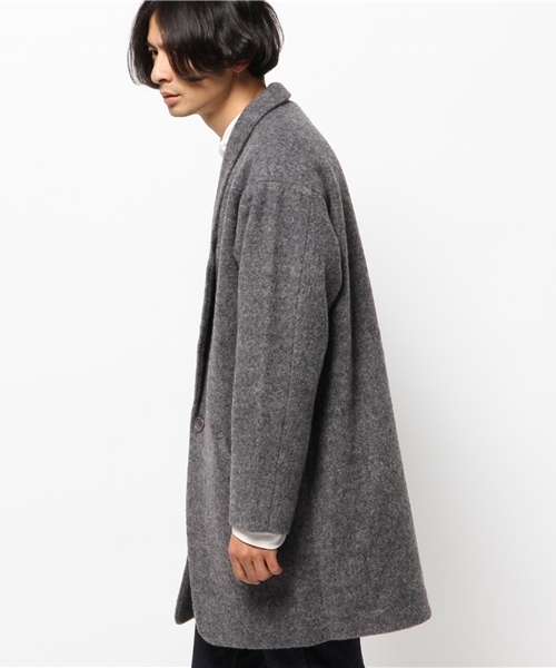 WHO'S WHO gallery（フーズフーギャラリー）の「【期間限定セール】POPスライバーチェスタコクーン（チェスターコート・メンズ・ネイビー/グレー/ブラック/アイボリー・MEDIUM/LARGE）」の10枚目の写真