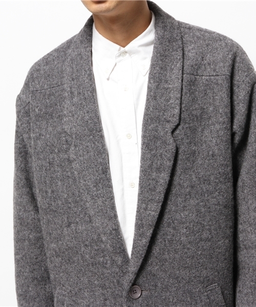 WHO'S WHO gallery（フーズフーギャラリー）の「【期間限定セール】POPスライバーチェスタコクーン（チェスターコート・メンズ・ネイビー/グレー/ブラック/アイボリー・MEDIUM/LARGE）」の5枚目の写真