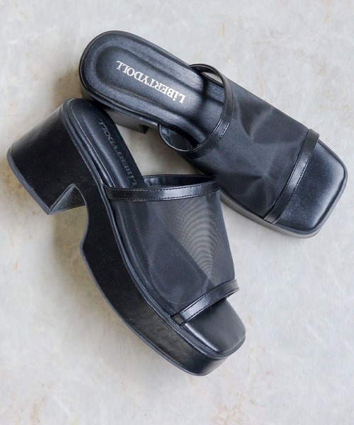 LibertyDoll(リバティードール)の「Liberty doll / センターシームバルキーソール スクエア厚底サンダル スライドサンダル(4129)(サンダル・レディース・ブラック/アイボリー/グレイッシュベージュ/ホワイト/ダークブラウン/ブラック系その他/ホワイト系その他/ブラック系その他2/ダークブラウン系/ホワイト系その他2/ブラック系その他3/シルバー系その他2/シルバー系その他/シルバー・LL/M/L/S)」の15枚目の写真