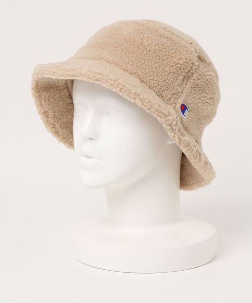 Champion(チャンピオン)の「Champion/チャンピオン シープボアバケット(ハット・レディース・カーキ/ブラウン/グレー/ブラック/ベージュ/オフホワイト・58cm)」の5枚目の写真