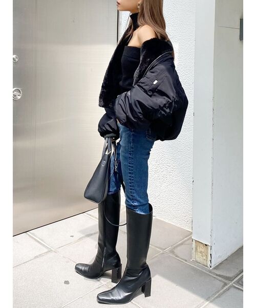 GYDA（ジェイダ）の「リバーシブルエコファーMA-1（MA-1・レディース・ブラック/ベージュ/オリーブ・FREE）」の17枚目の写真