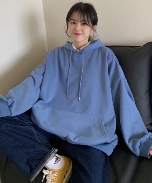 SETUP7(セットアップセブン)の「たっぷりボリュームで華奢見え。【SETUP7】スーパービッグスウェットパーカー KNF ※(パーカー・レディース・レッド/ブラック/ホワイト/オレンジ/ブルー・FREE)」の16枚目の写真